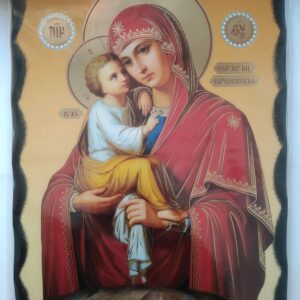 Икона "Света Богородица Почаевска", дърво, майсторска изработка, размер 30/40 см.